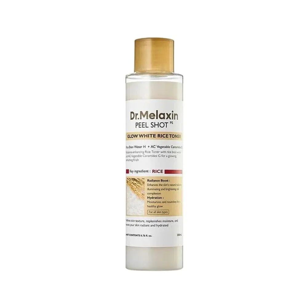 200ml Dr. Melaxin White Rice Toner Astringent Water Moisturizes Skin Cleanses Skin Nourishes and Hydrates Soften Serum Skin Care