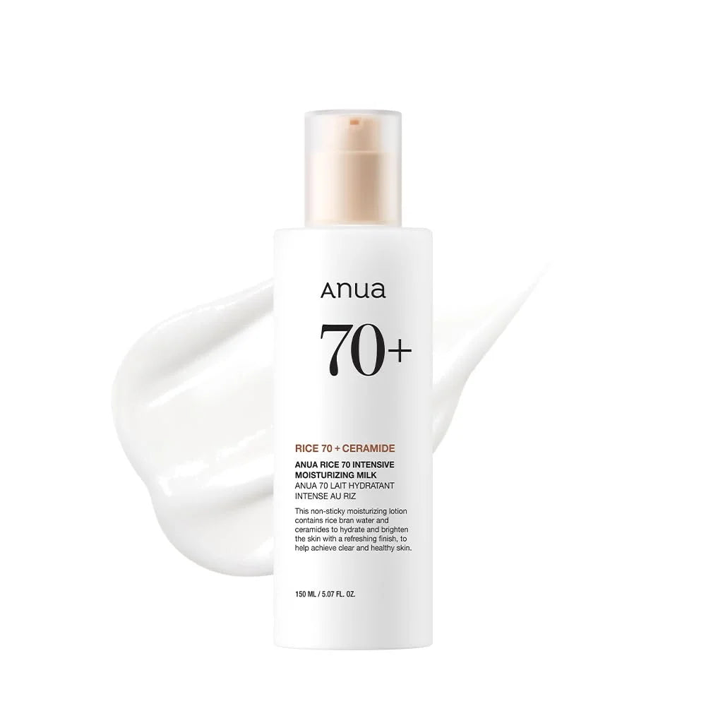 Anua Rice Hydrating Whitening Set Rice 70 Glow Milky Toner Face Acne Moisturizing Milk Lotion 7 Hydration Serum Daily Skin Care