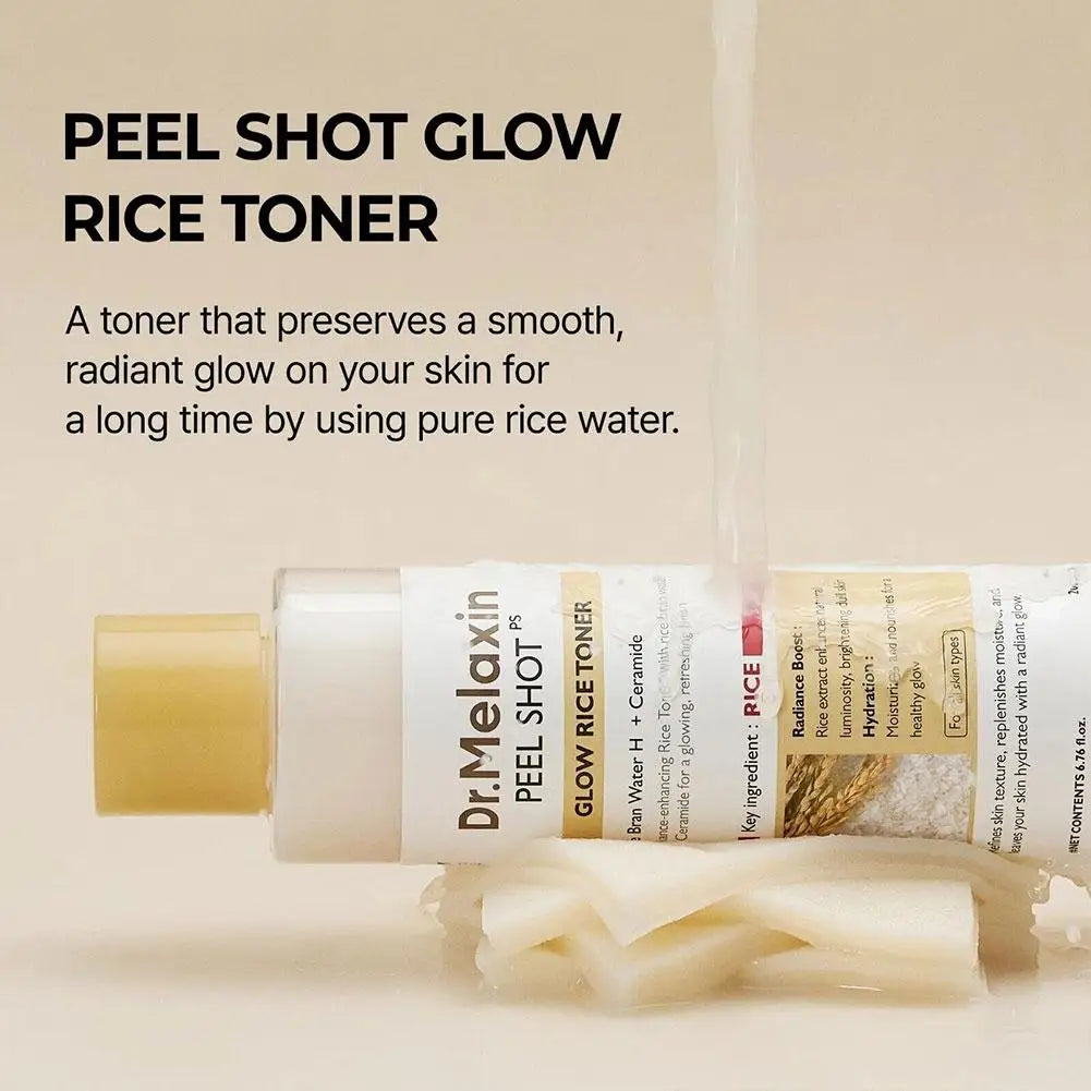 200ml Dr. Melaxin White Rice Toner Astringent Water Moisturizes Skin Cleanses Skin Nourishes and Hydrates Soften Serum Skin Care