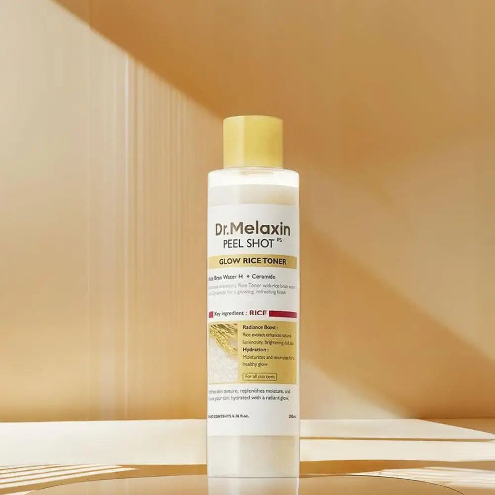200ml Dr. Melaxin White Rice Toner Astringent Water Moisturizes Skin Cleanses Skin Nourishes and Hydrates Soften Serum Skin Care
