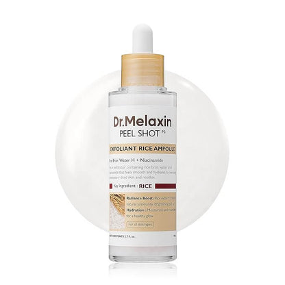 Dr. Melaxin peel shot ampoule bottle on a white background